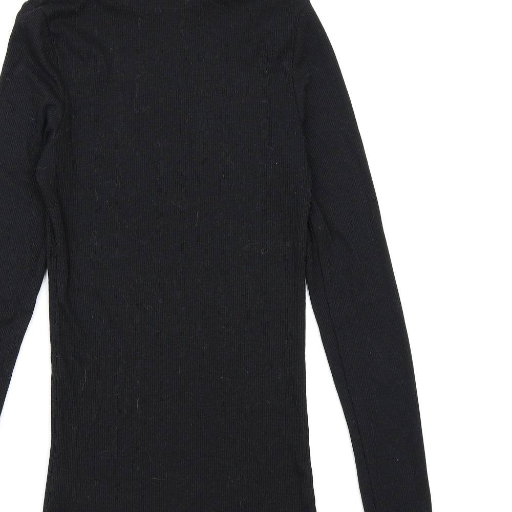 New Look Womens Black Knit Pullover Jumper Size 8