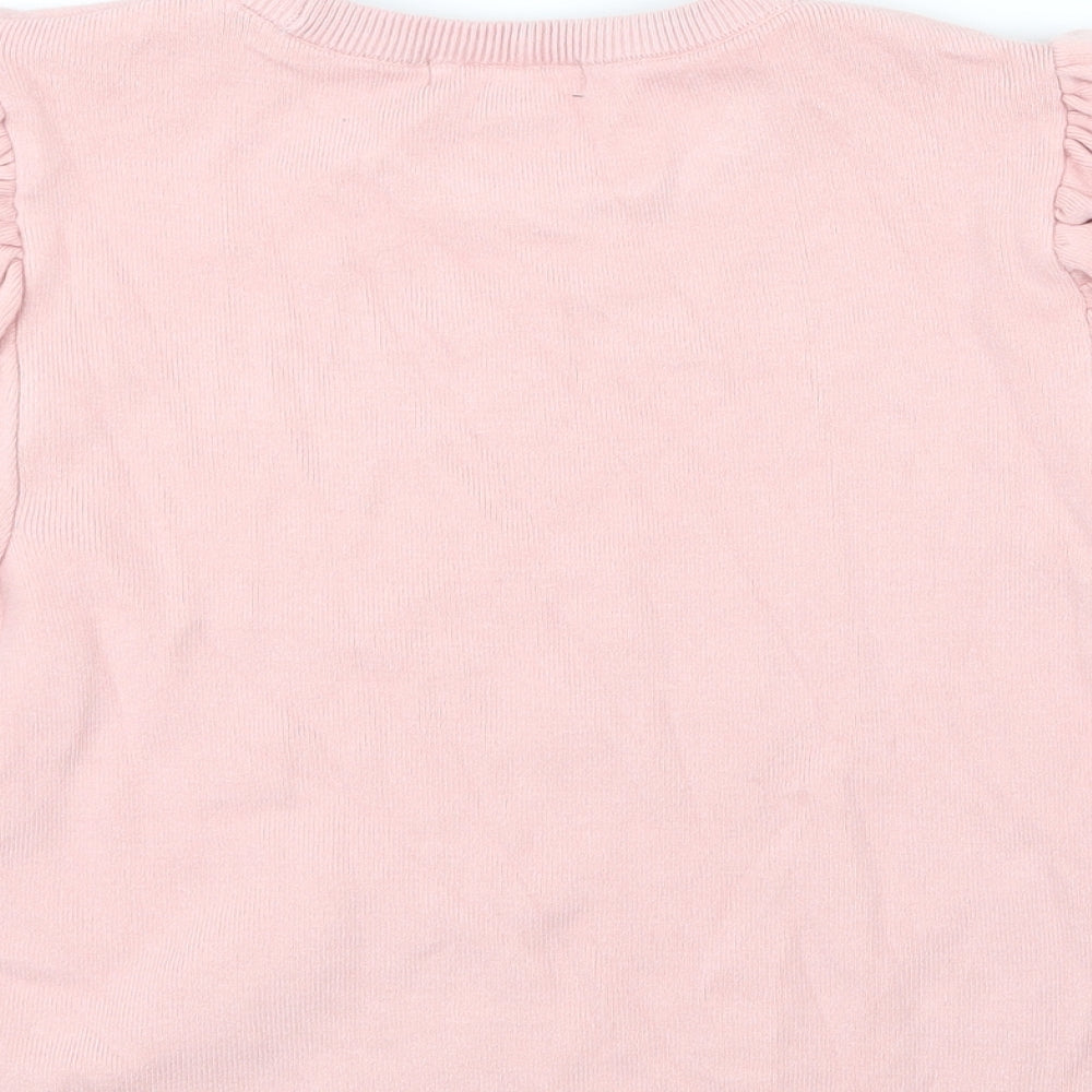 Primark Womens Pink Knit Pullover Jumper Size 10