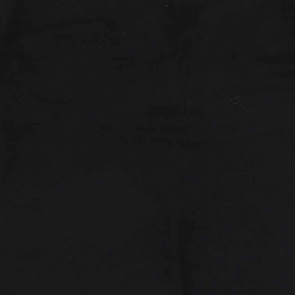 DNLK jeans Womens Black Basic T-Shirt Size M - embroidered neckline