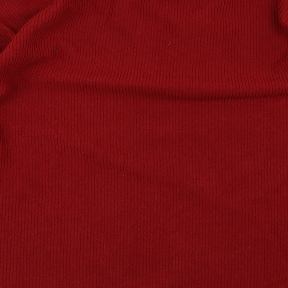 BHS Mens Red Henley Jumper Size L