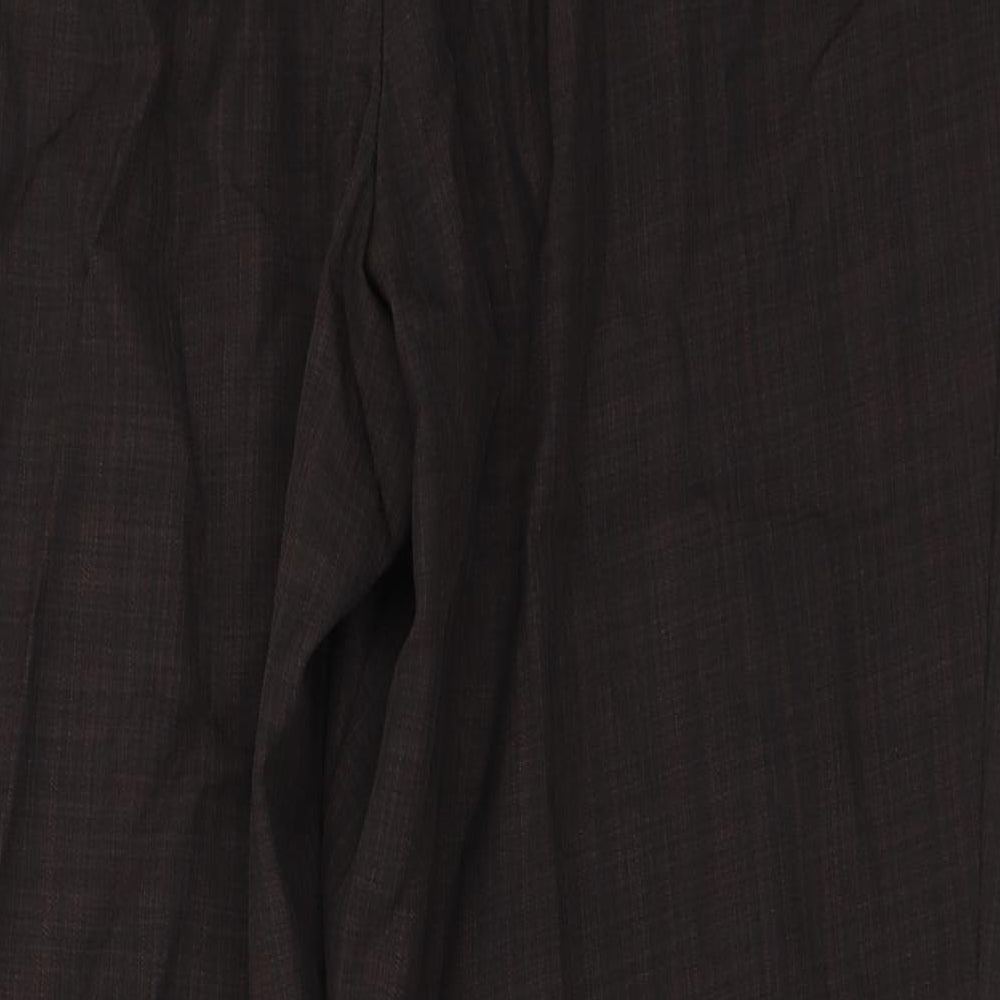 Marks and Spencer Womens Brown Trousers Size 16 L26 in