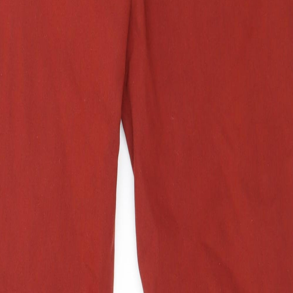 Papaya Womens Red Denim Skinny Jeans Size 12 L29 in