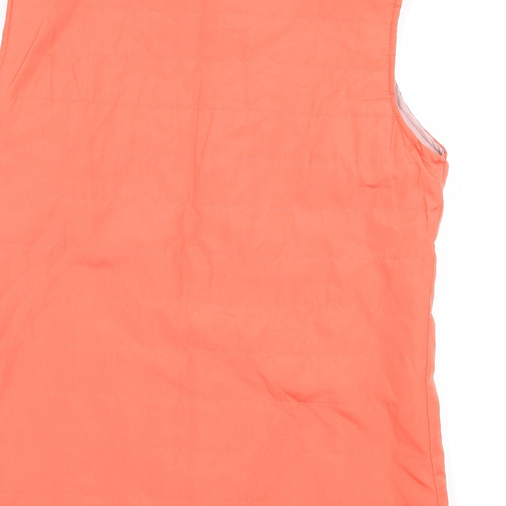 Anne De Lancay Womens Orange Gilet Jacket Size M