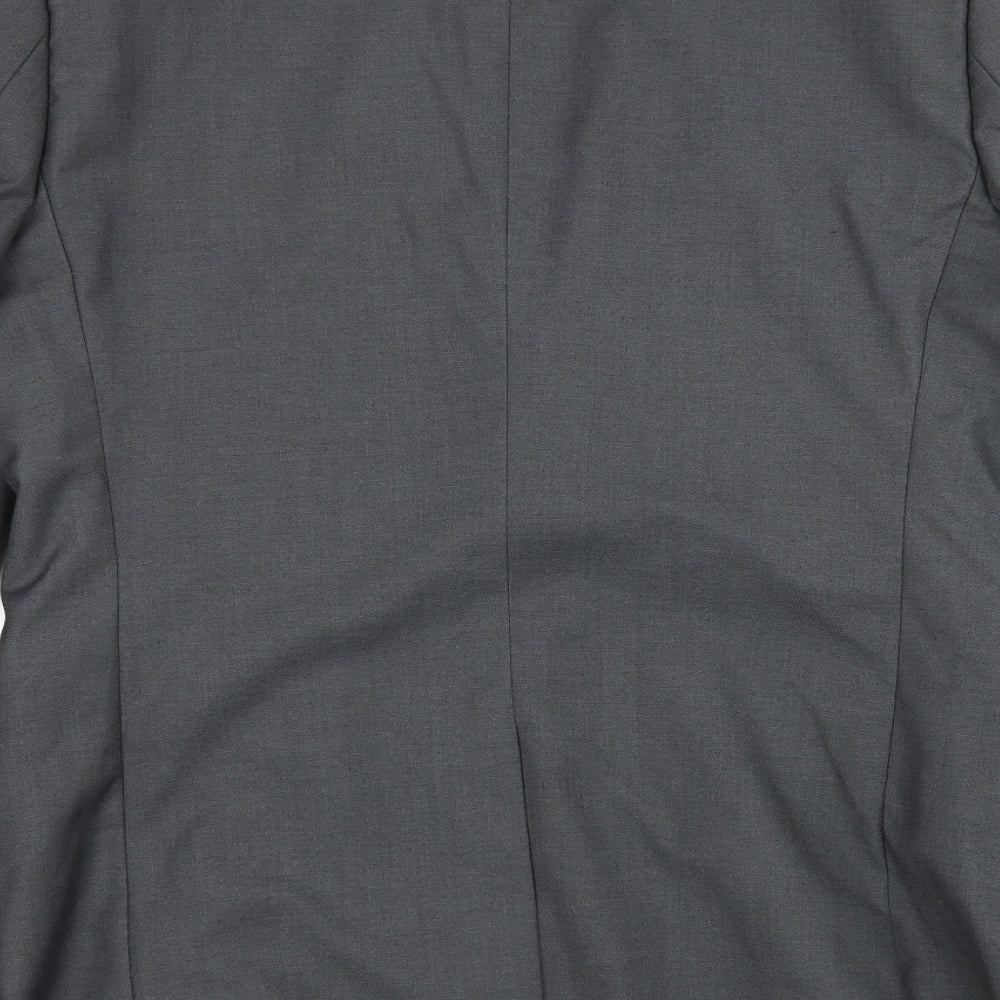 Topman Mens Grey Jacket Suit Jacket Size L