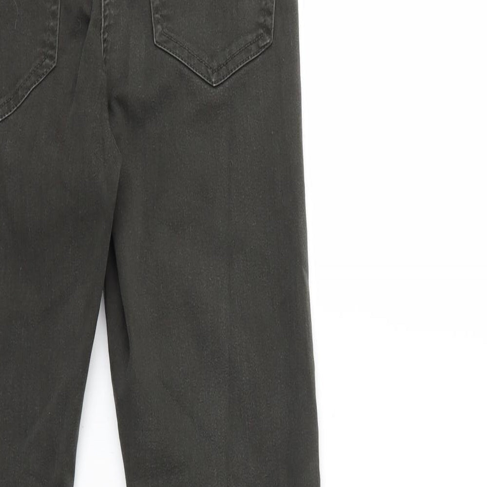 Preworn Womens Green Denim Skinny Jeans Size 8 L26 in