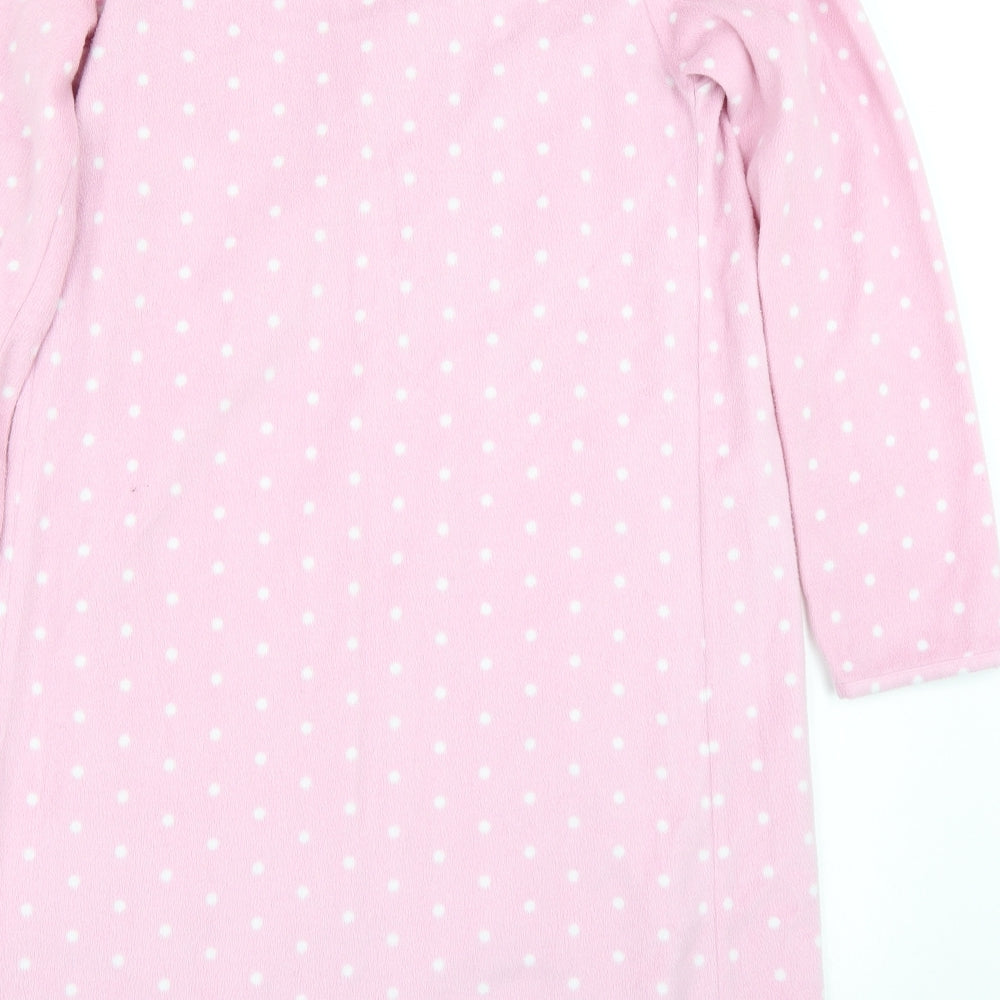 Marks and Spencer Womens Pink Polka Dot Top Nightshirt Size 8