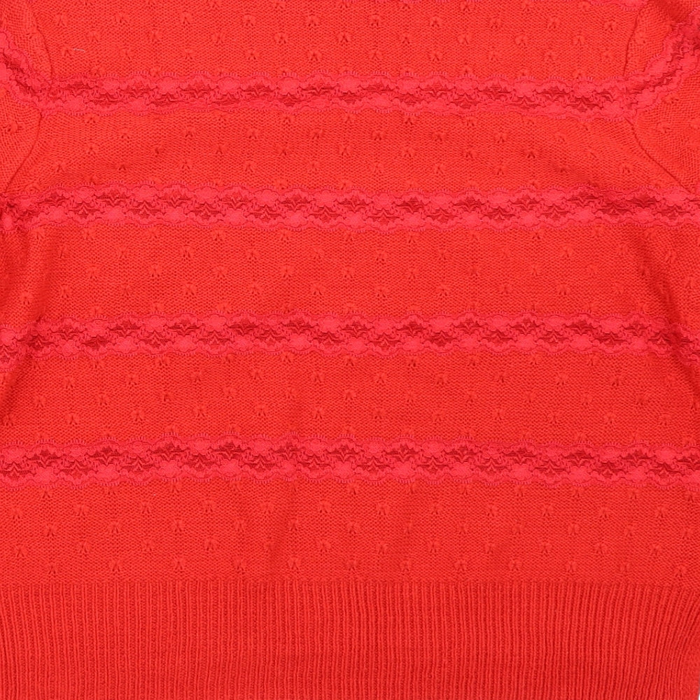 Topshop Womens Red Pullover Jumper Size 12