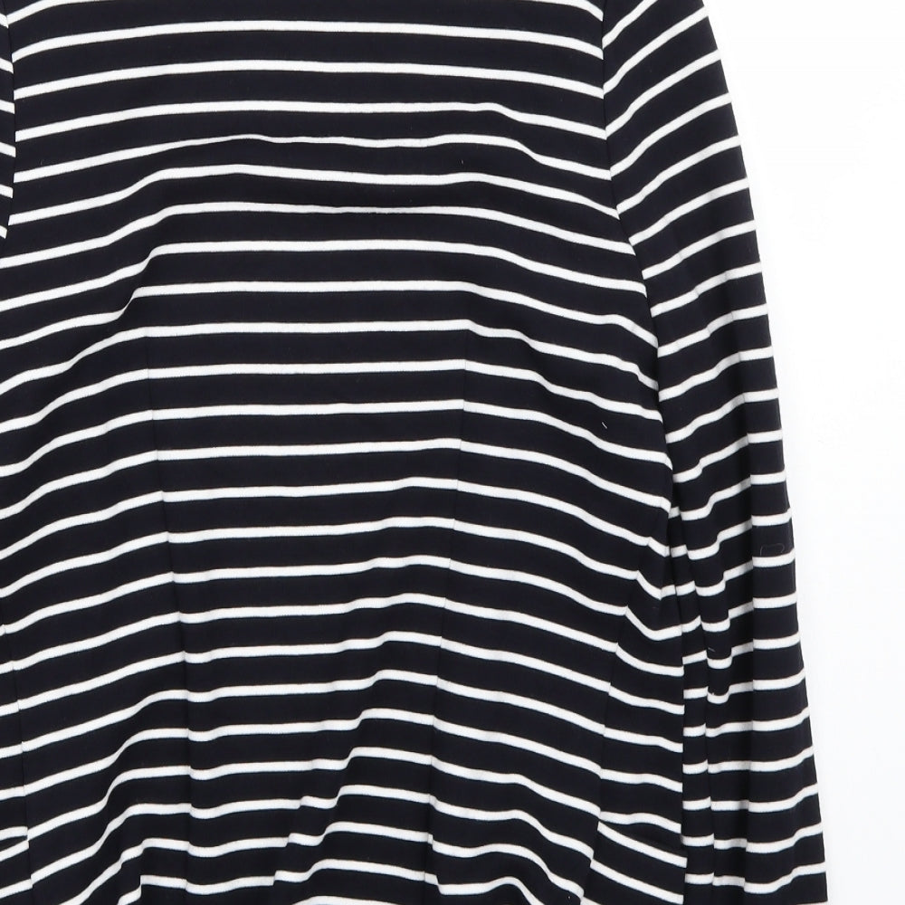 Wallis Womens White Striped Cardigan Jumper Size S