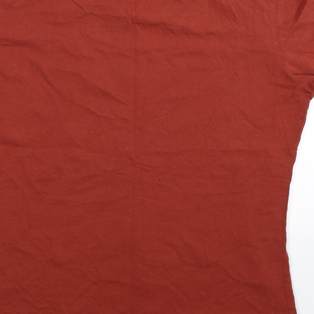 Neon Sheep Womens Brown Basic T-Shirt Size M