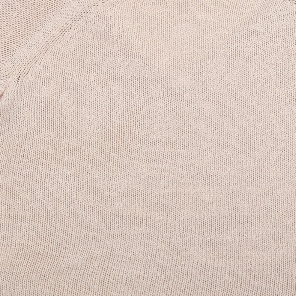 H&M Womens Beige Knit Pullover Jumper Size M