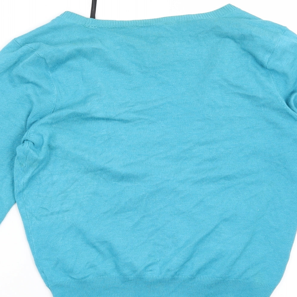 Dorothy Perkins Womens Blue Cardigan Jumper Size 12
