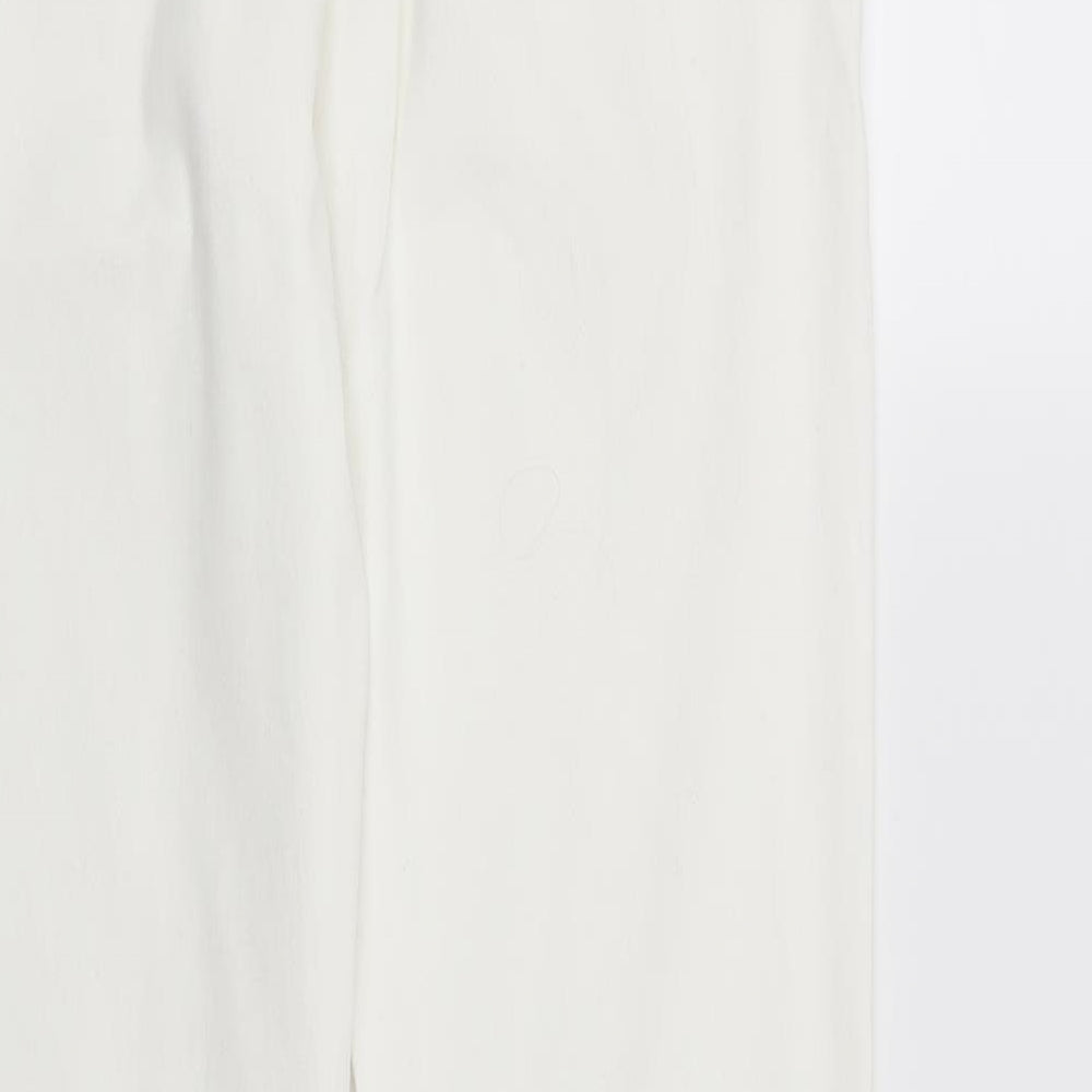M&Co Womens White Straight Jeans Size 10 L30 in