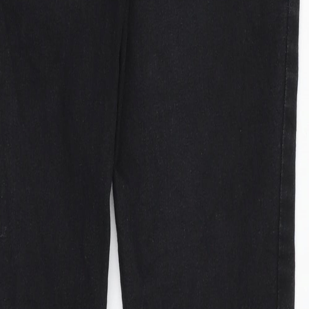 Never Denim Womens Black Denim Straight Jeans Size 31 in L30 in