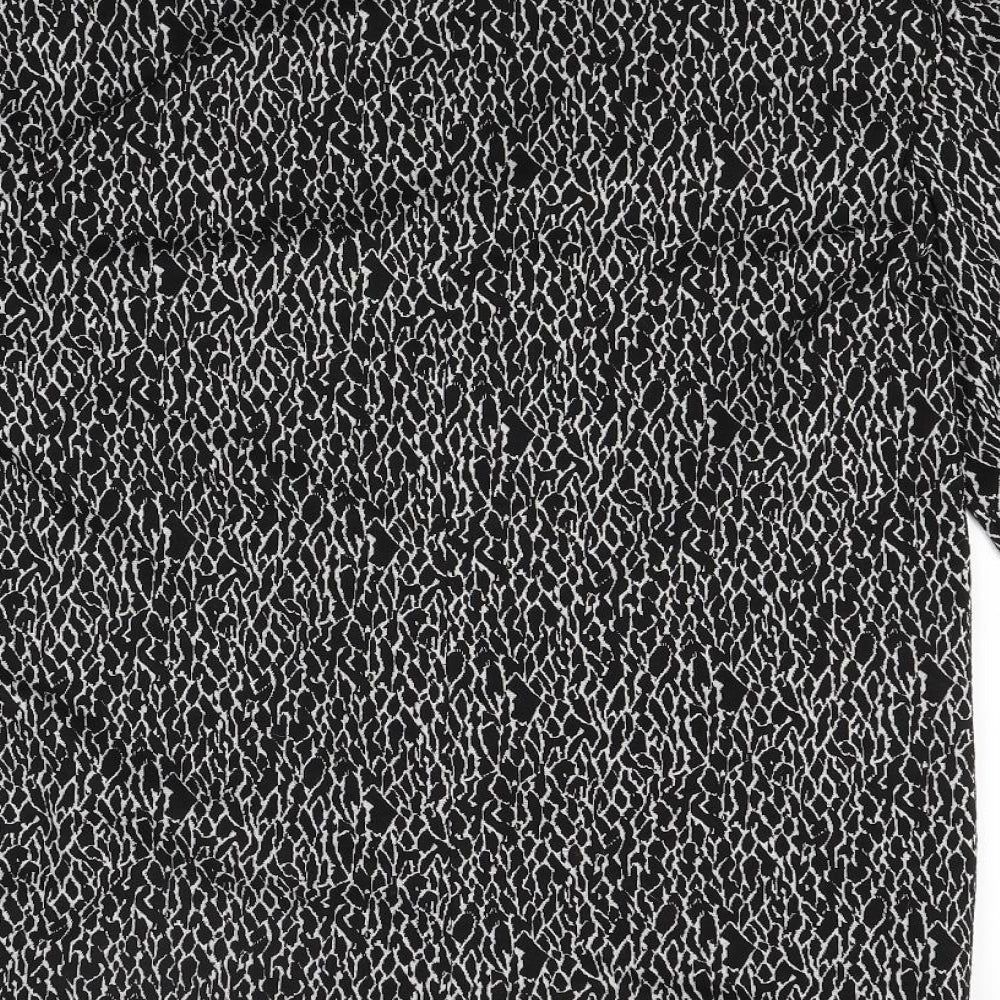 George Womens Black Animal Print Cardigan Jumper Size 12