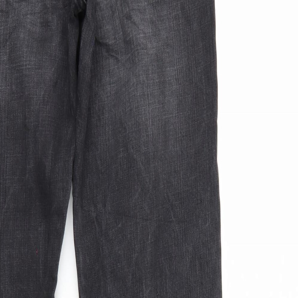 Xanaka Womens Black Denim Straight Jeans Size 12 L32 in