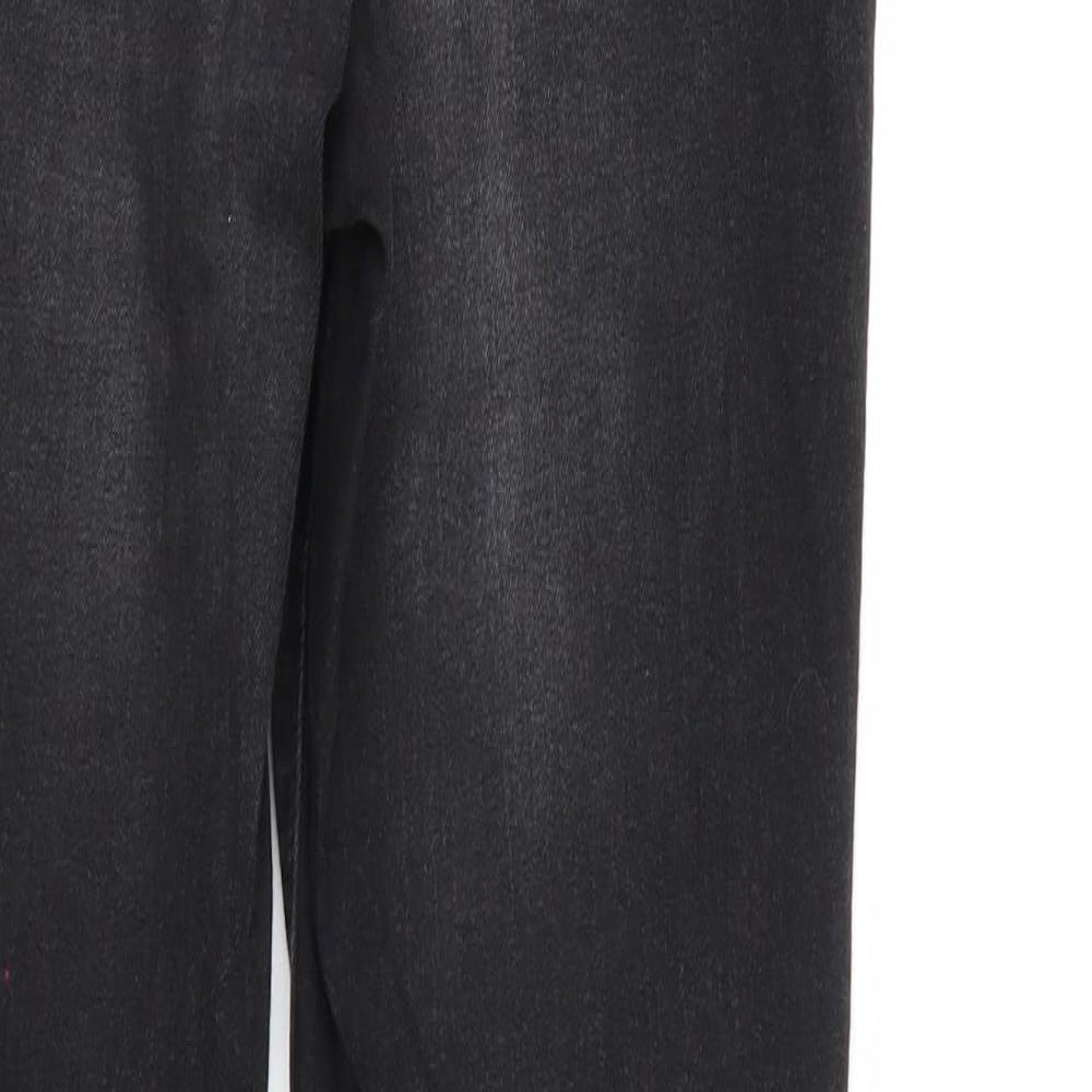 Denim & Co. Womens Black Denim Tapered Jeans Size 10 L27 in