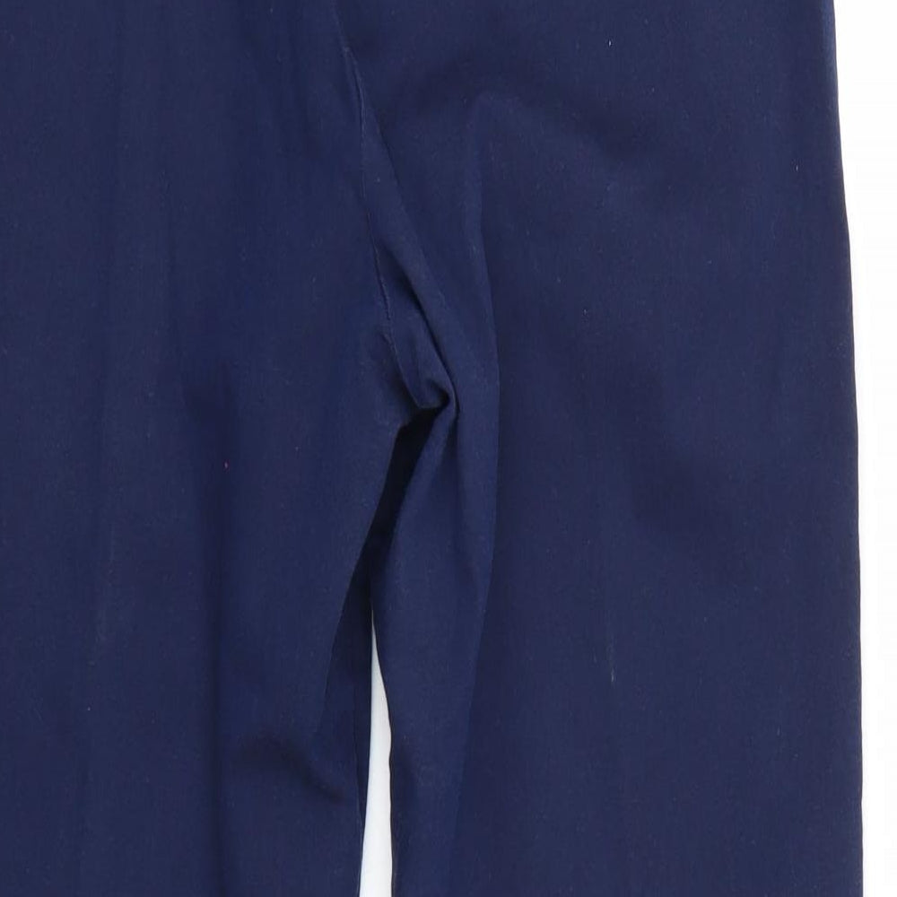 George Womens Blue Trousers Size 14 L24 in - Elastic Waist