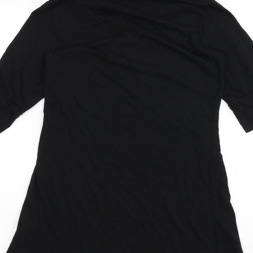 Topshop Womens Black Basic T-Shirt Size 10