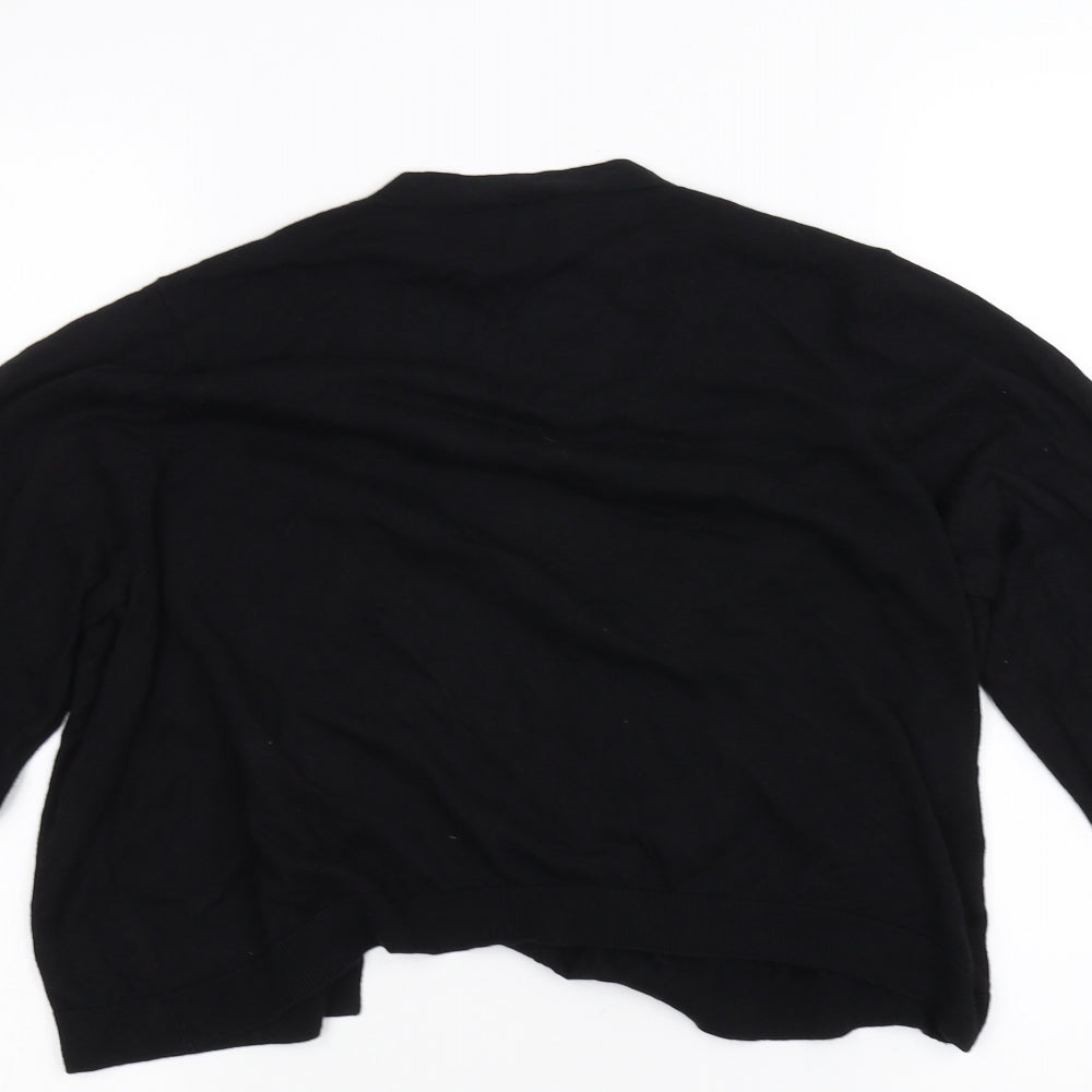 Preworn Womens Black Cardigan Jumper Size 18