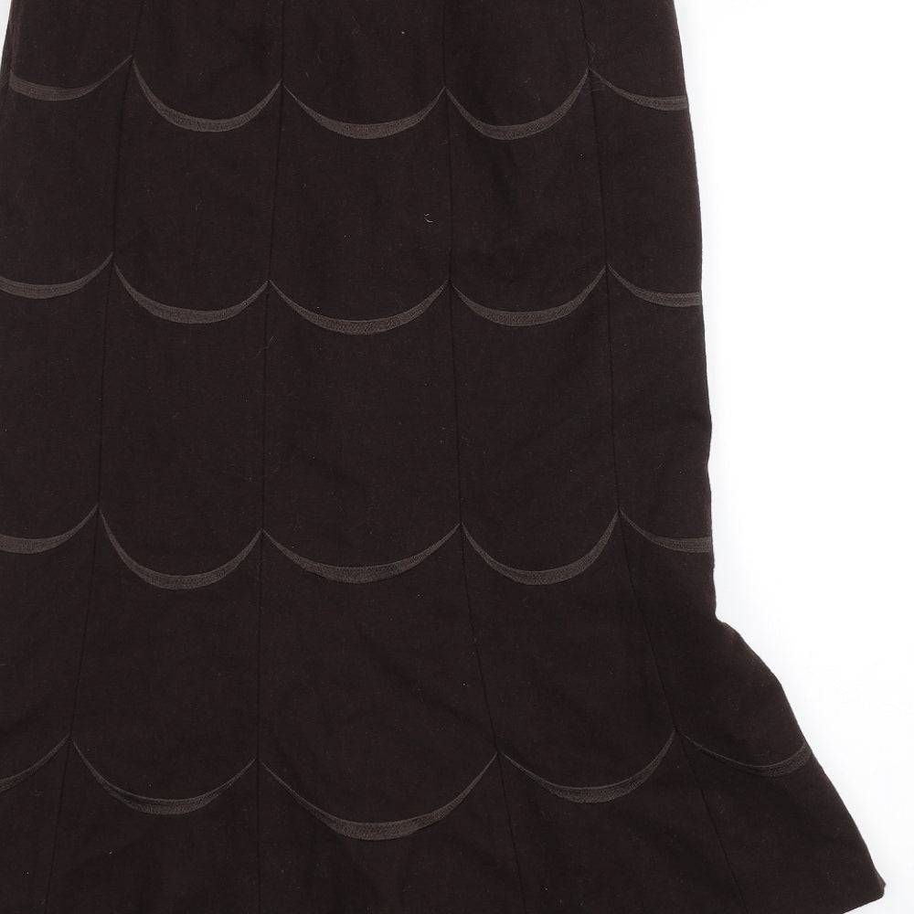 Minosa Womens Brown A-Line Skirt Size 10