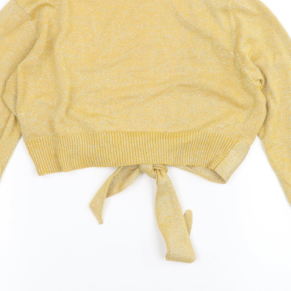 Saix Womens Yellow Cardigan Jumper Size L