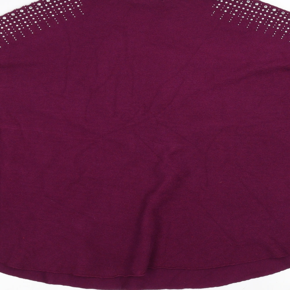 QED London Womens Purple Pullover Jumper Size M