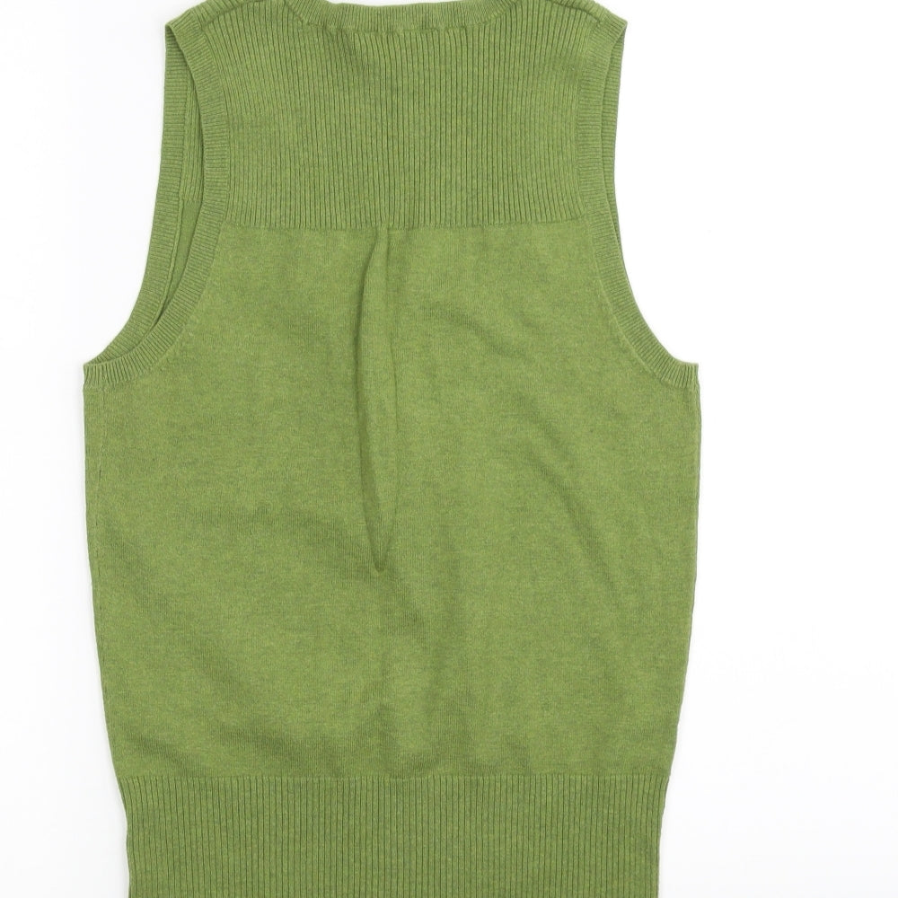 DUNNIES Womens Green Basic T-Shirt Size 10