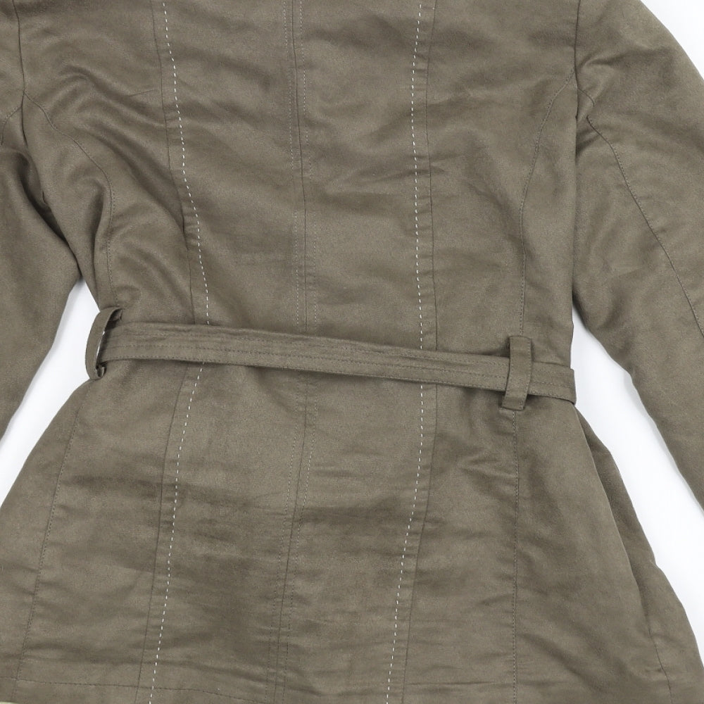 Klass Womens Brown Overcoat Coat Size 12