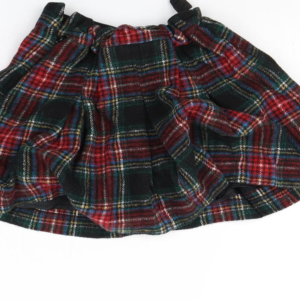 NEXT Girls Multicoloured Check Flare Skirt Size 8 Years