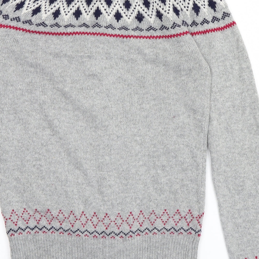 Atmoshpere Womens Grey Argyle/Diamond Cardigan Jumper Size 8
