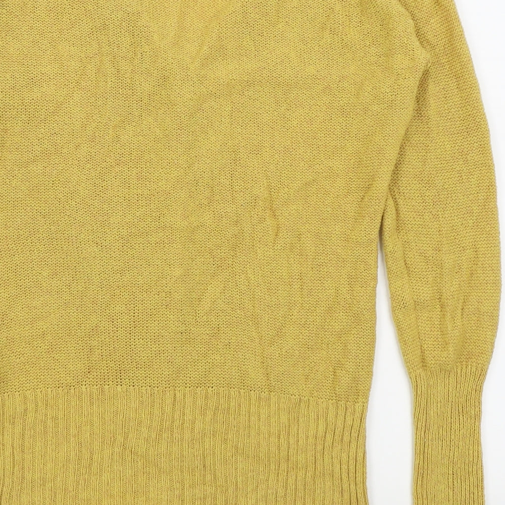 idi Womens Yellow Cardigan Jumper Size M