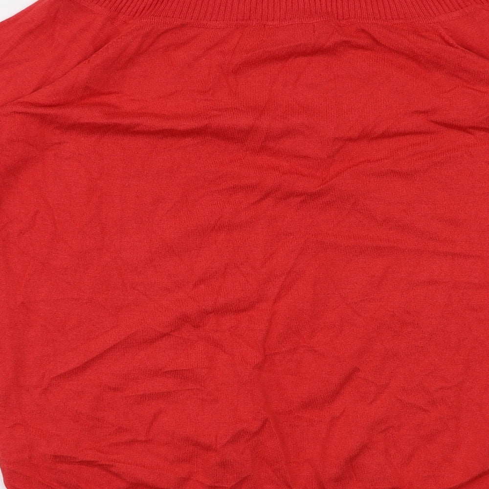 F&F Womens Red Basic T-Shirt Size 16