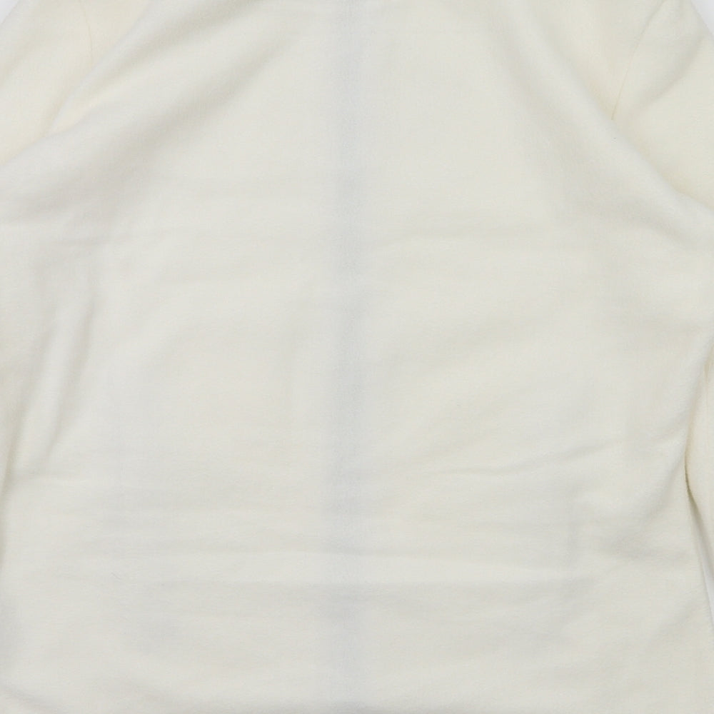 m&s Womens Ivory Full Zip Jumper Size 10