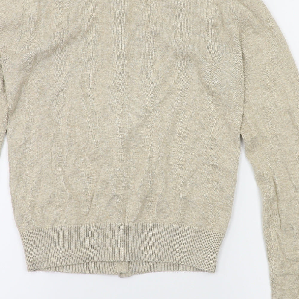 H&M Womens Beige Cardigan Jumper Size XS