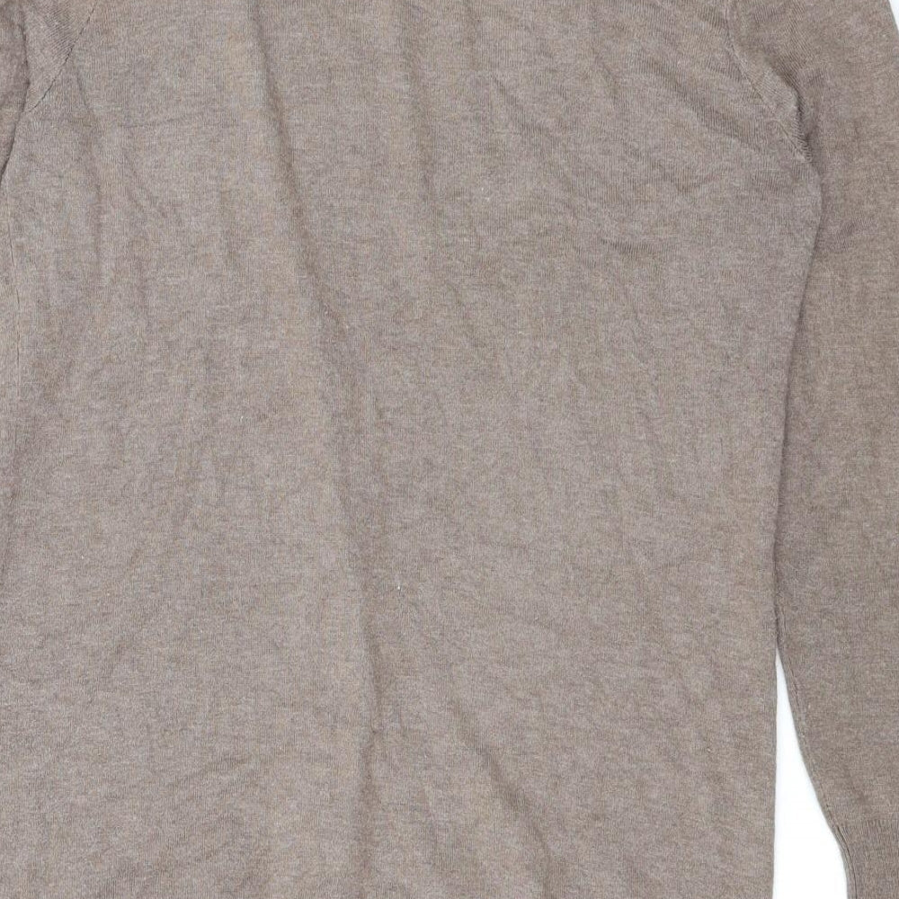 H&M Womens Brown Knit Cardigan Jumper Size S