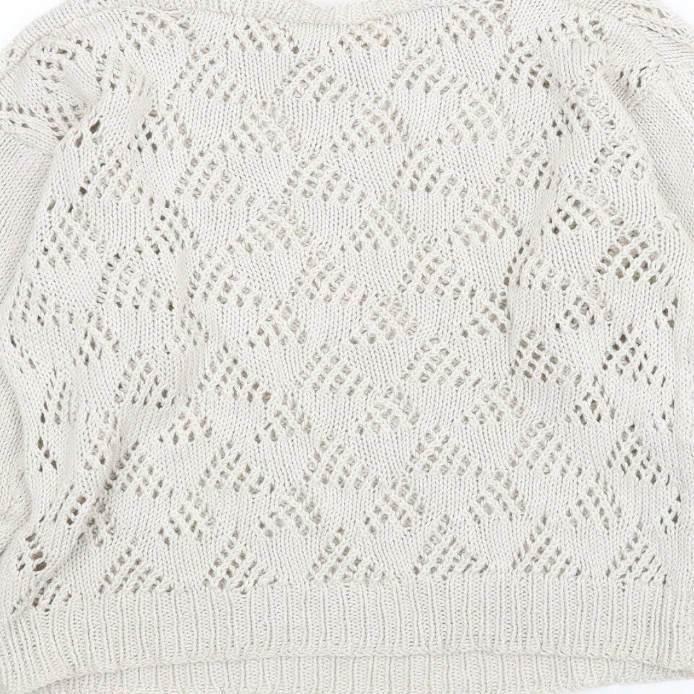 Preworn Womens Beige Pullover Jumper Size M