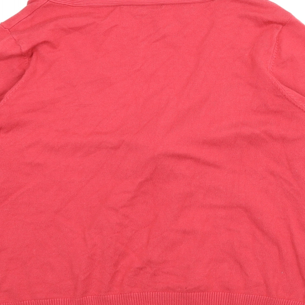 Anna Rose Womens Red Cardigan Jumper Size L