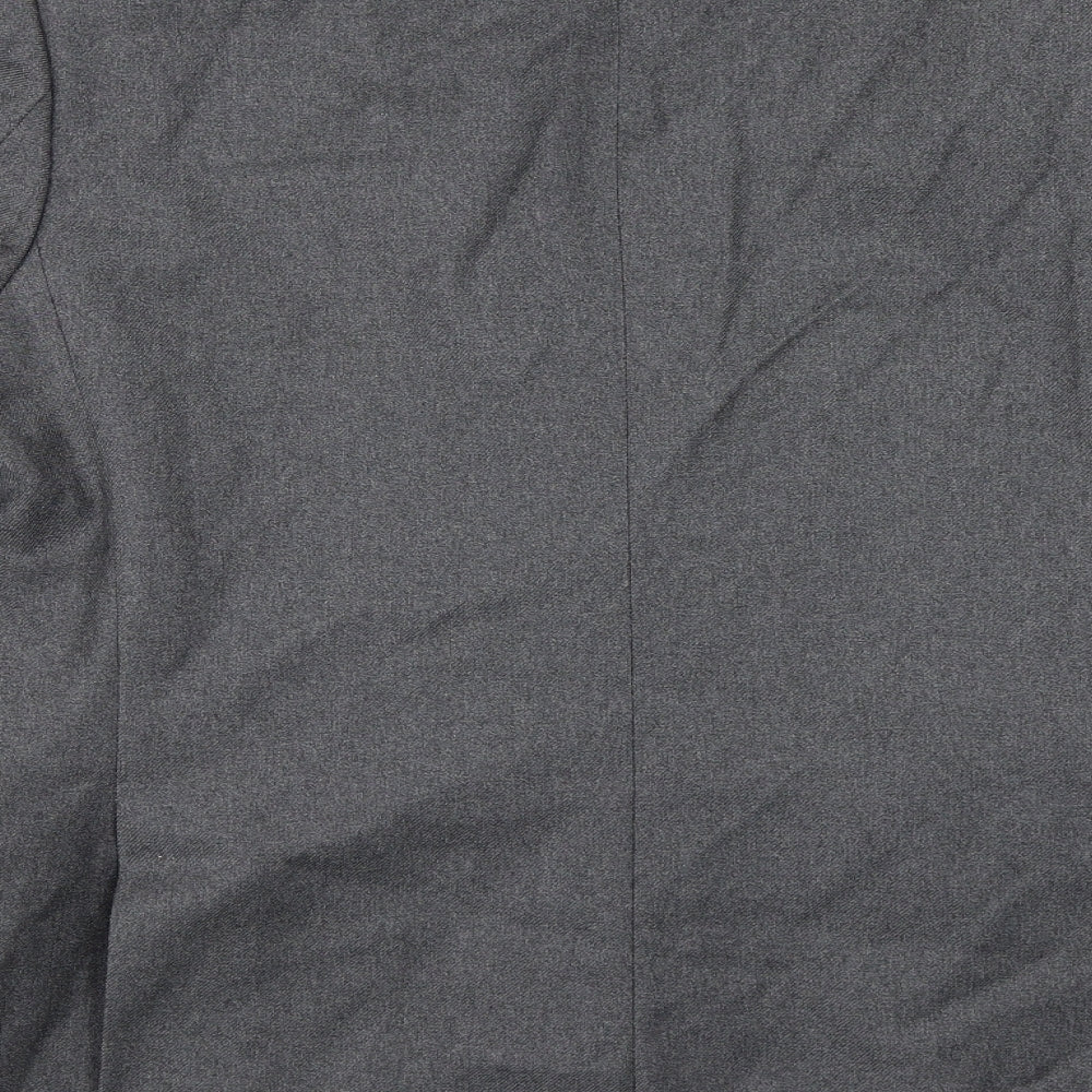 Burton Mens Grey Rayon Jacket Blazer Size 34