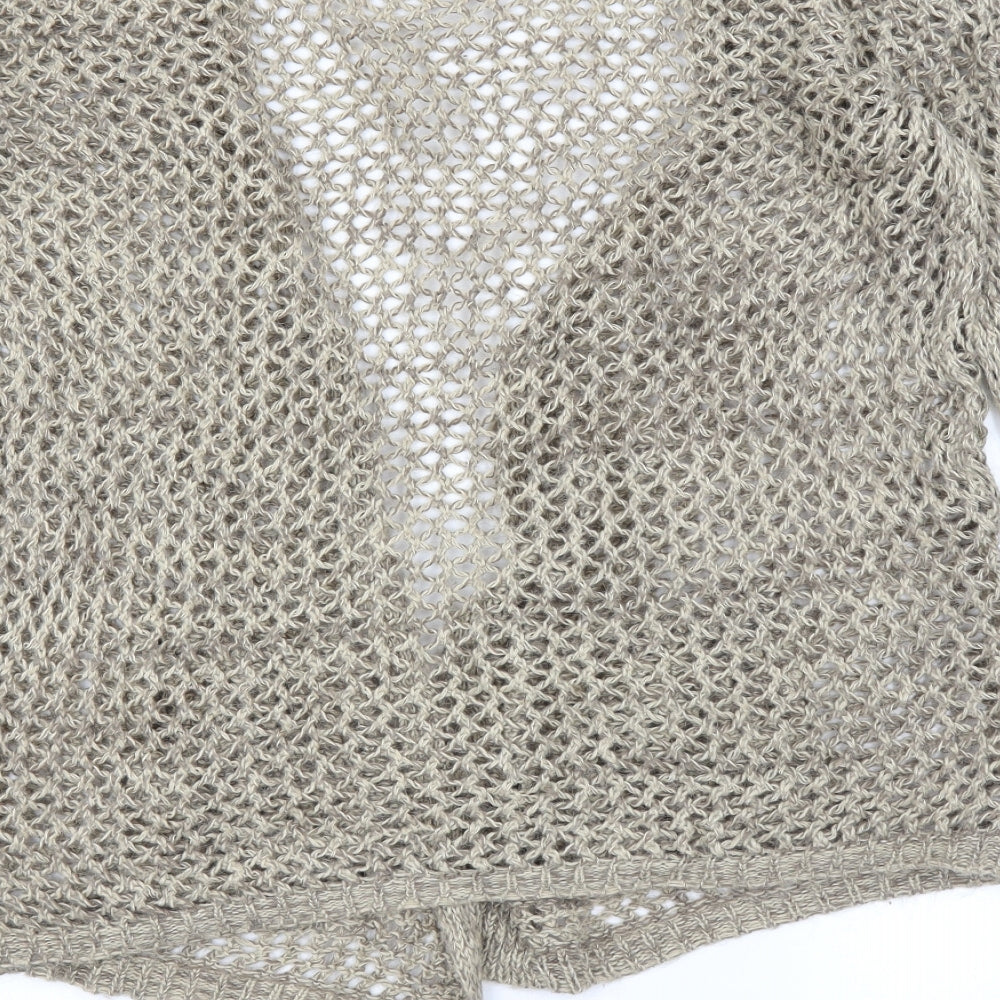 internationale Womens Beige Cardigan Jumper Size 12 - open knit