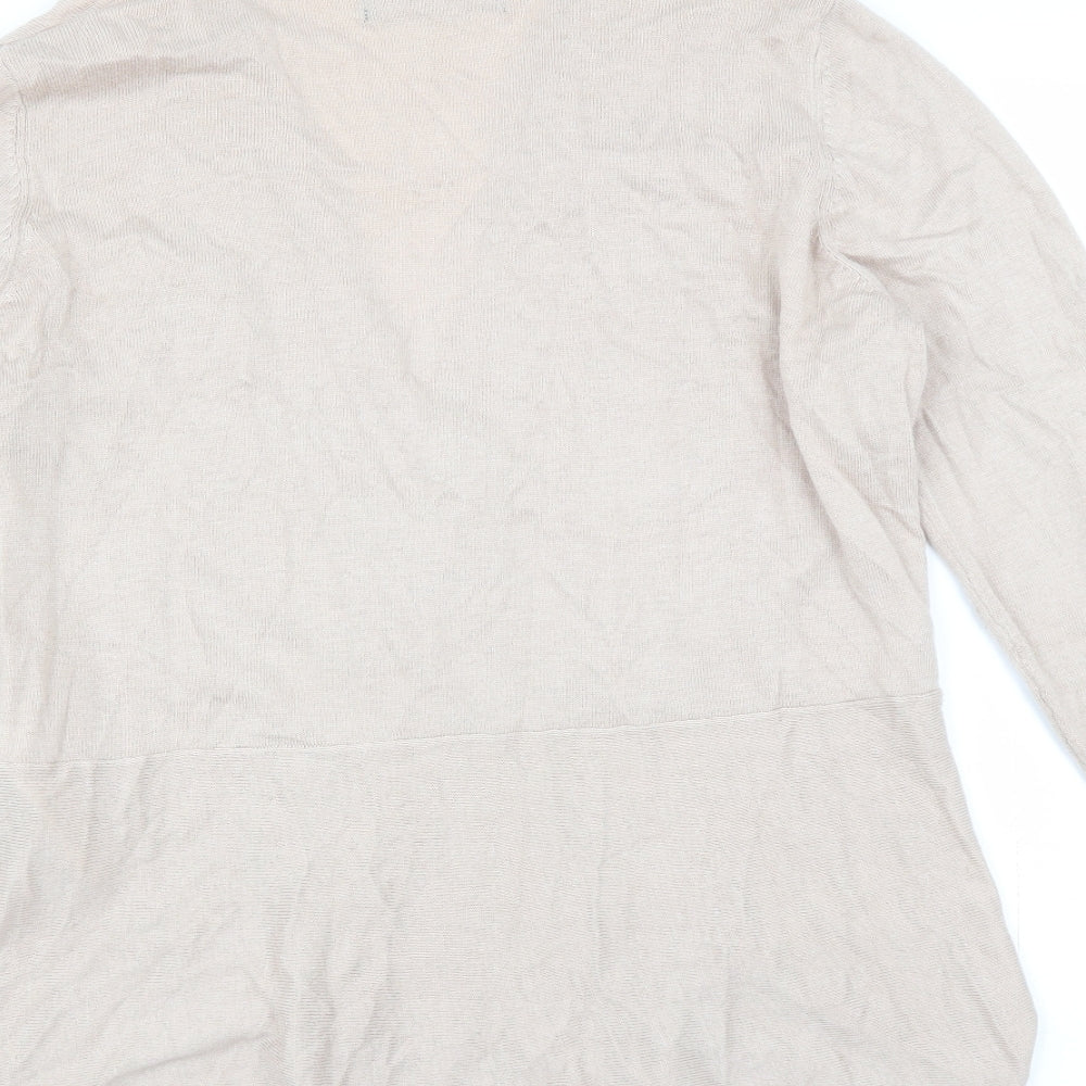 Marks and Spencer Womens Beige Cardigan Jumper Size 14