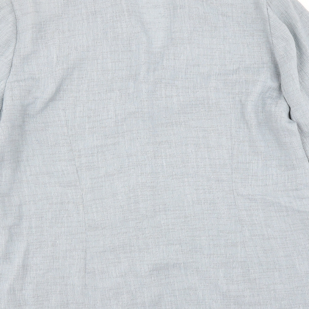 Luis Civit Womens Blue Basic Blouse Size 18
