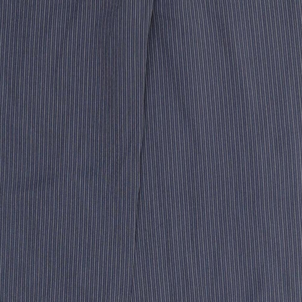 Etam Womens Blue Striped Trousers Size 10 L27 in