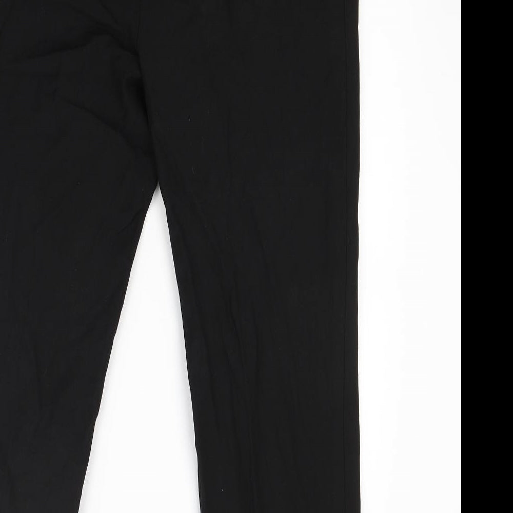 Marks and Spencer Womens Black Trousers Size 12 L25 in