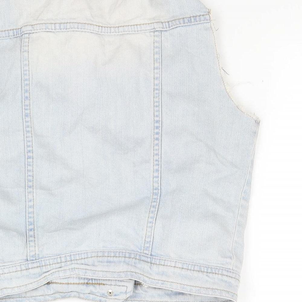 Sellect Womens Blue Denim Gilet Jacket Size 10