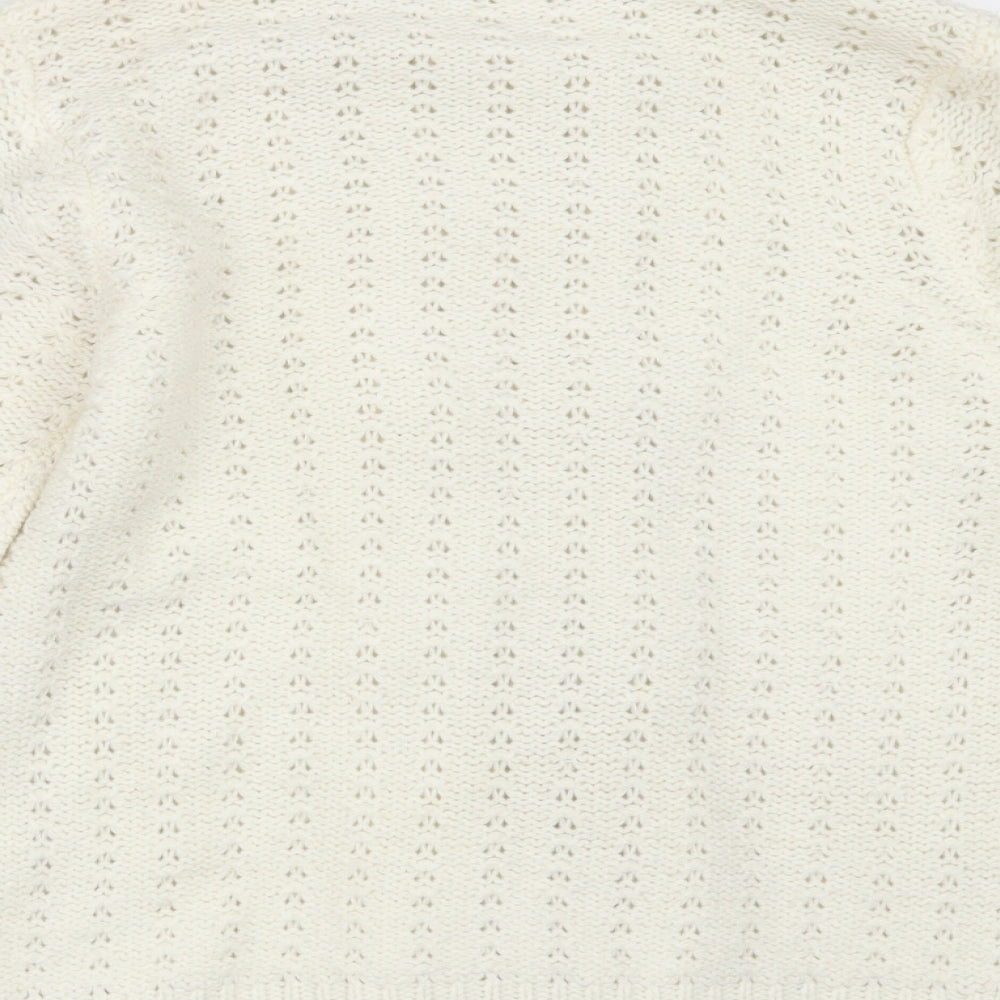 Internacionale Womens Ivory Cardigan Jumper Size 8