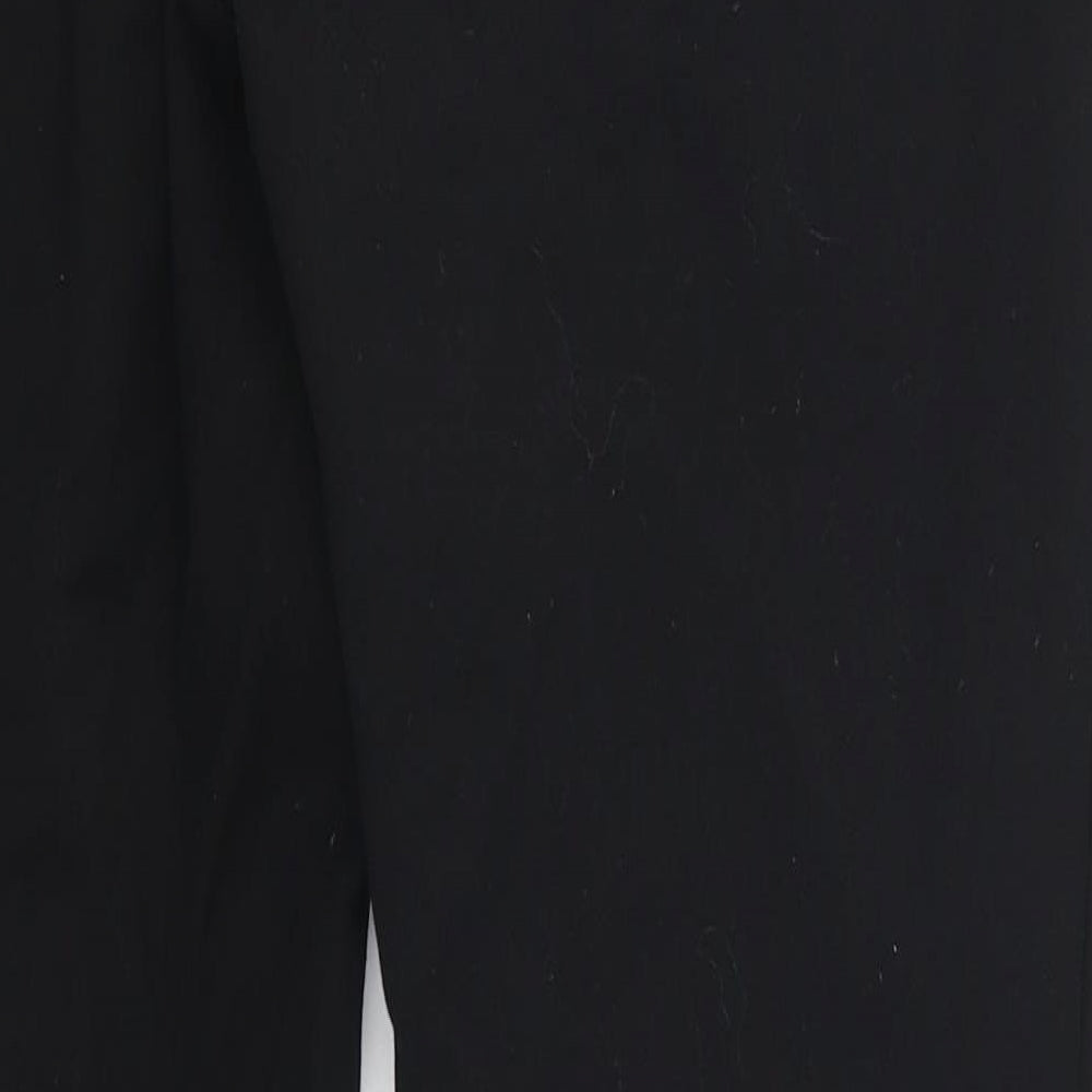 Ectu Womens Black Trousers Size 12 L28 in