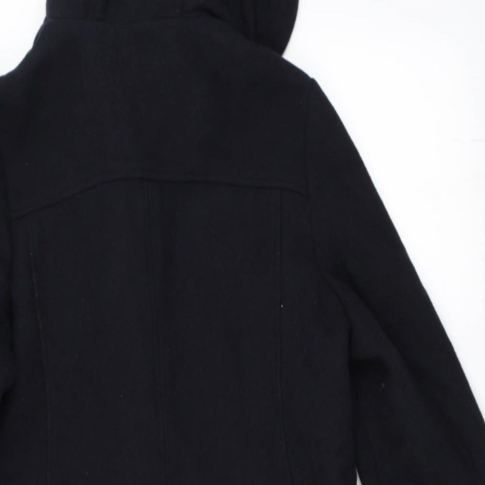 George Womens Black Overcoat Coat Size 10