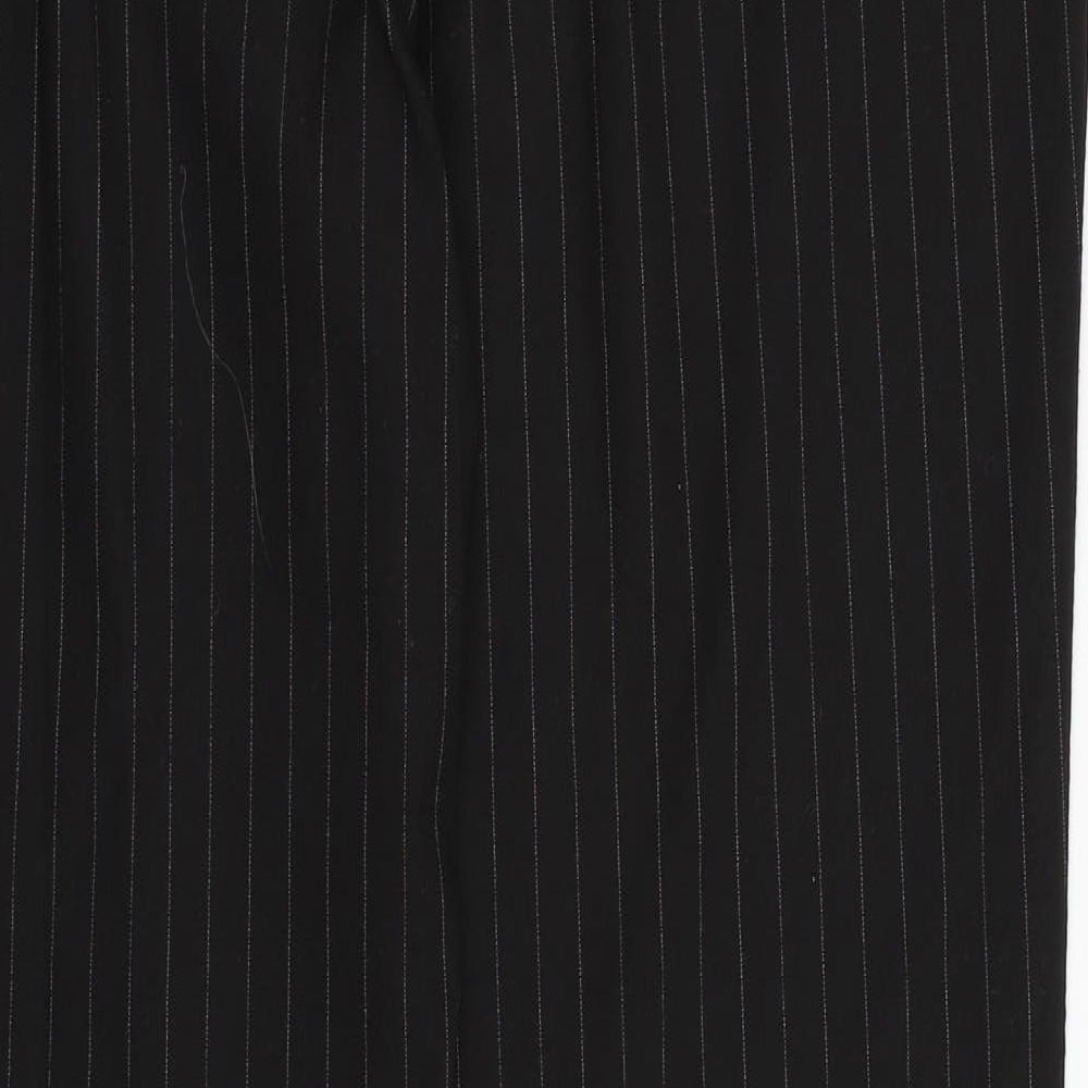 Dorothy Perkins Womens Black Striped Dress Pants Trousers Size 12 L31 in