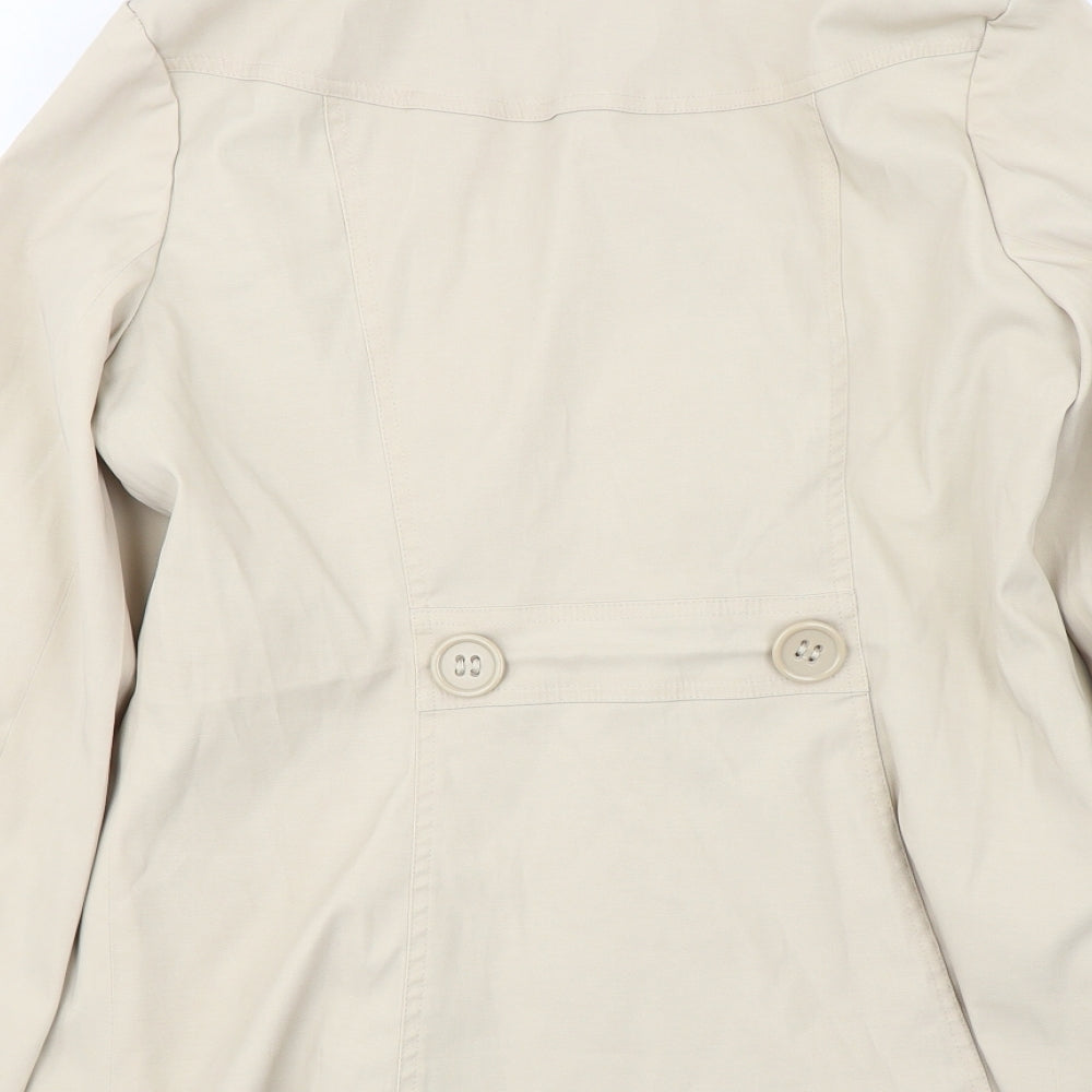 George Womens Beige Jacket Coat Size 12