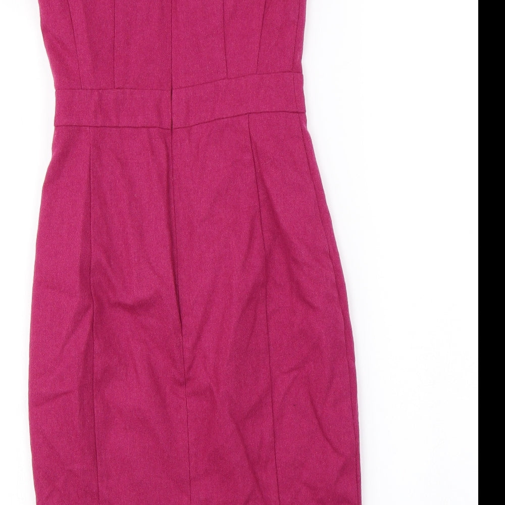Warehouse Womens Purple A-Line Size 6